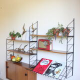 Wall shelves string, caisson and door reviews teak 1960