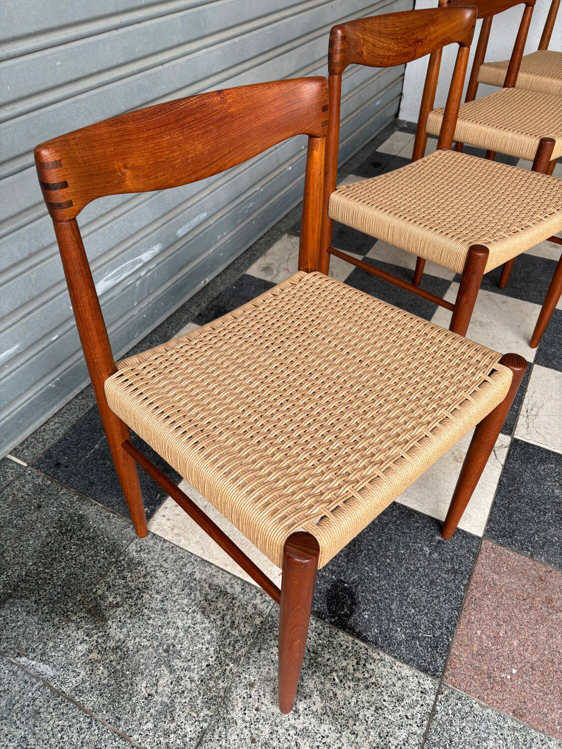 Set of 4 chairs by H.W. Klein for Bramin
