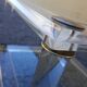 Vintage 1970s design glass and plexiglass coffee table.