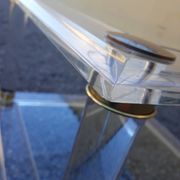 Table basse plexiglas verre vintage design années 70