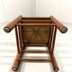 Tabouret en chêne avec assise en paille des années 1950-60.