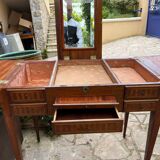 Old dressing table in inlaid wood