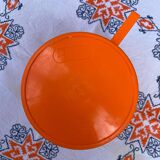 Orange plastic pitcher - vintage - made in france
