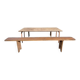 Industrial or communal table with benches