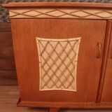 Wood and rattan sideboard