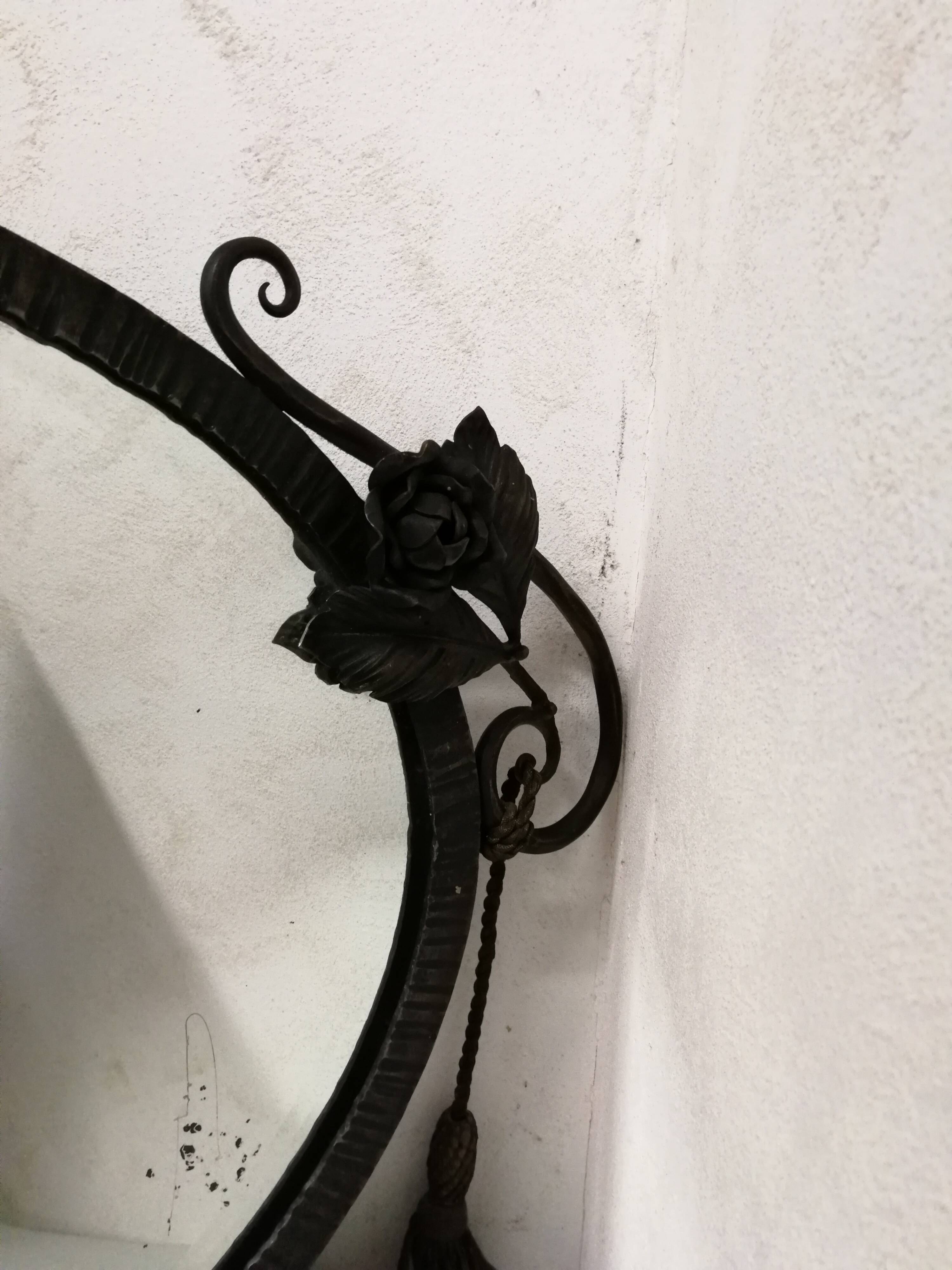 Art Deco Wrought Iron Mirror