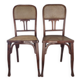 Chaises Art Nouveau en bois courbé (*2)