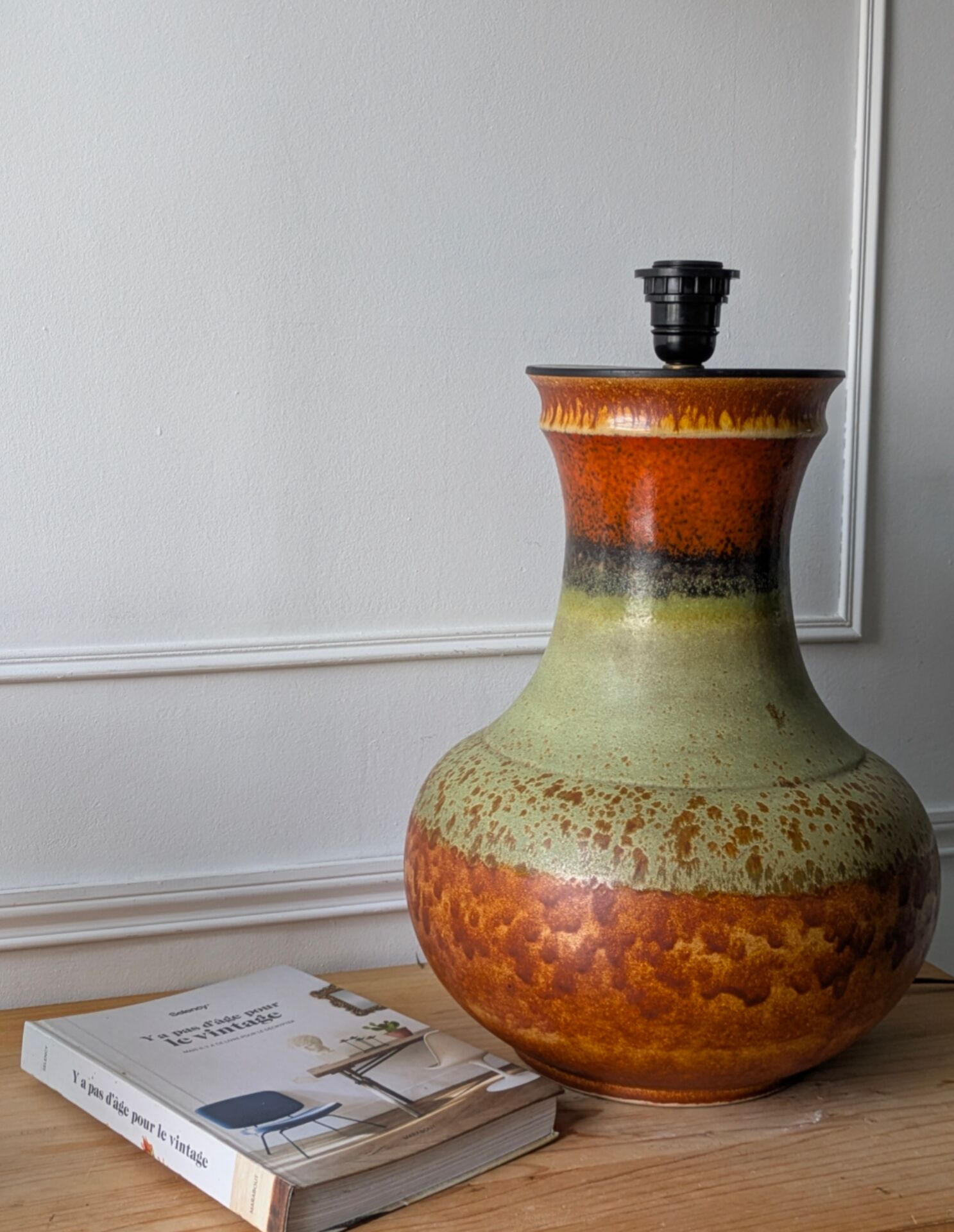 Grand pied de lampe vintage style ''fat Lava'' 70'