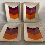 Lot of 2 bowls and 4 dishes or plates Gien model arrows 1970