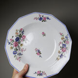 4 deep plates Bernardaud Limoges porcelain with floral decoration from the 1920s to 1950s.