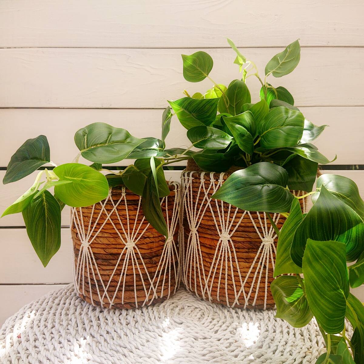 Banana leaf Marcy basket - set of 3