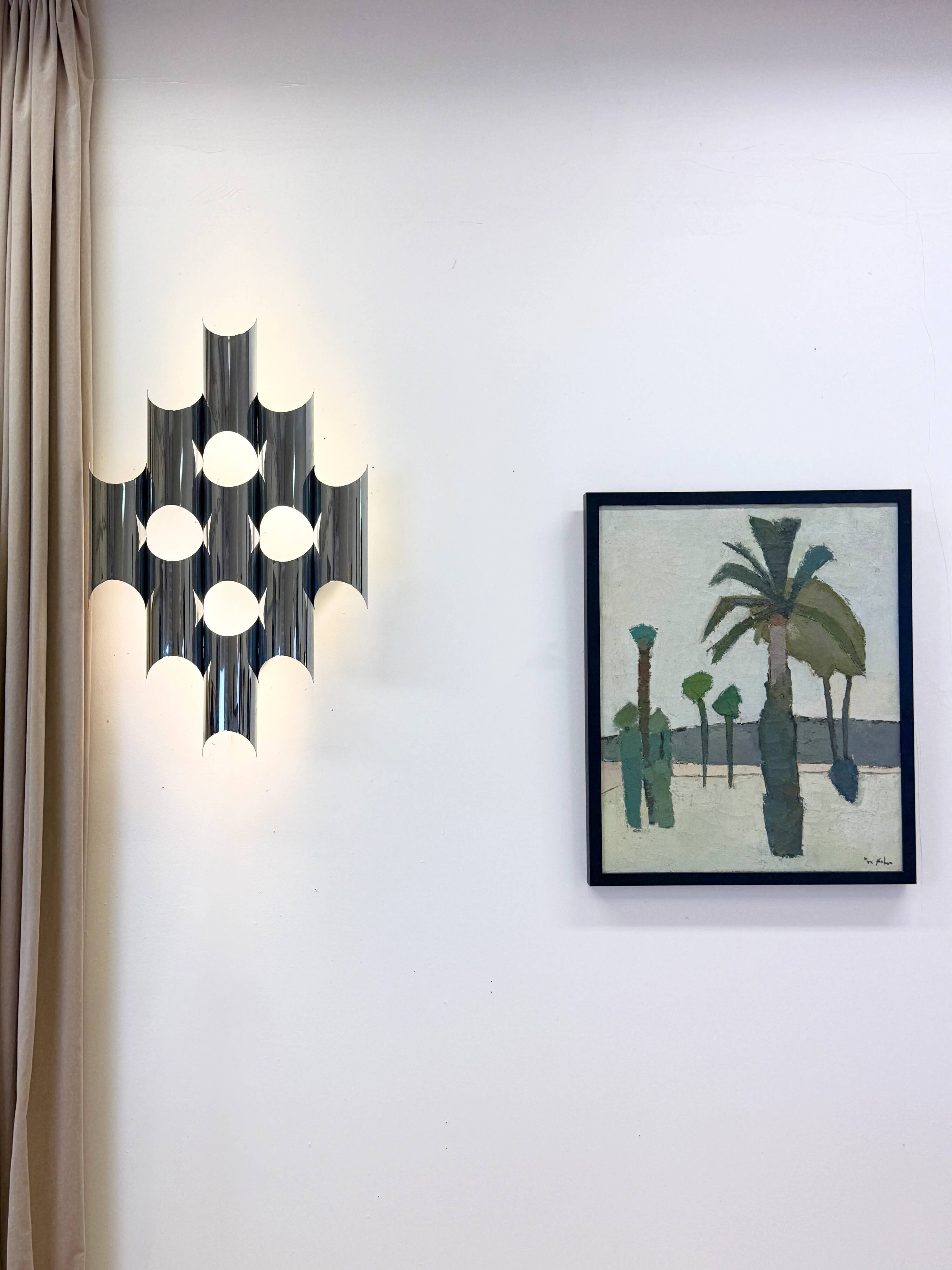 Large pair of wall sconces "Organ" by Raak Amsterdam, 1970s