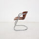 Fauteuil en cuir brun pour Cidue, Italie