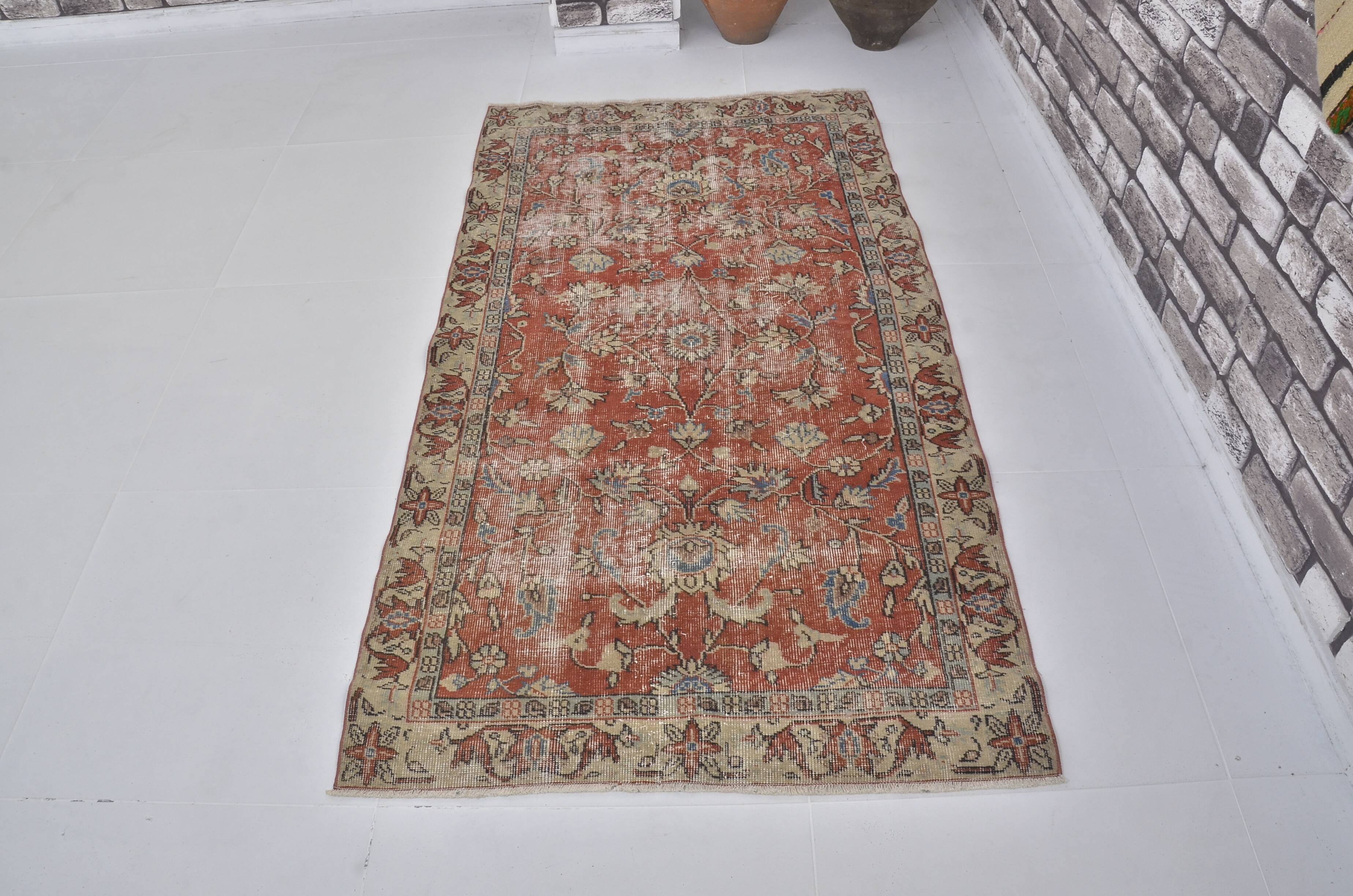 Geometric Oushak Small Carpet sku 1281
