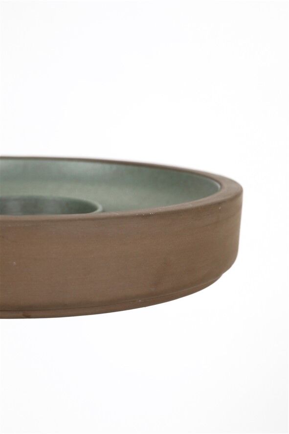 Mid-century ceramic candleholder by Knabstrup / 1960s / 1970s / Danish modern design