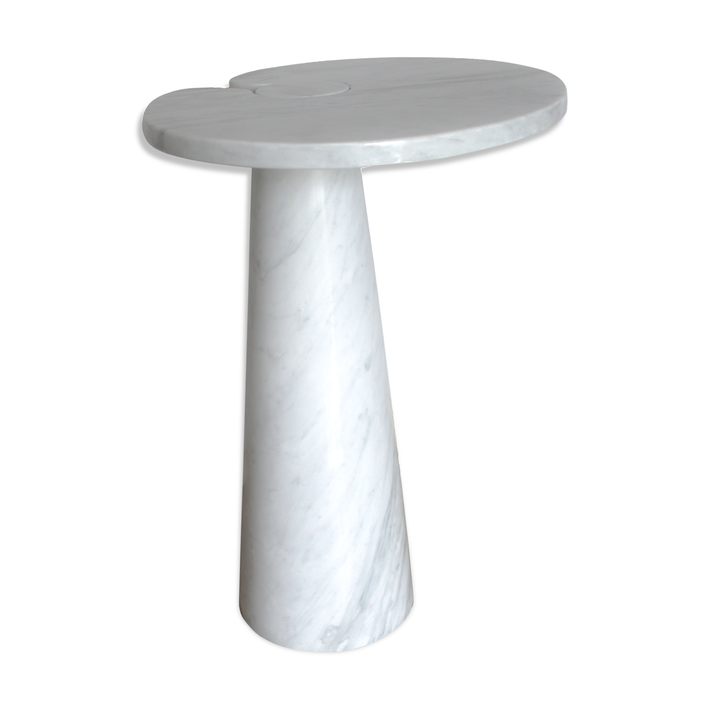 Angelo Mangiarotti coffee table in Italian Carrara marble, Eros series, Italy 1970s