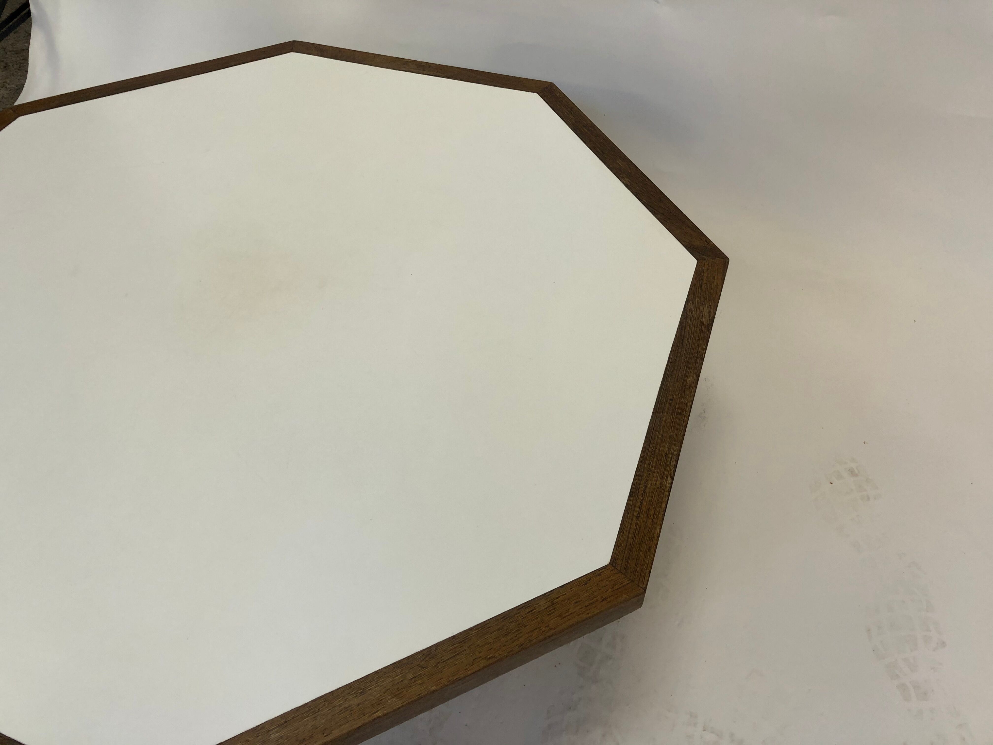 Vintage coffee table wenge hexagon 1960