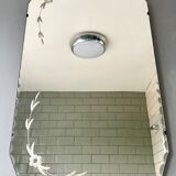 Art Deco Octagonal Mirror with Bevelled Glass