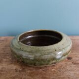 Stoneware bowl signed Fontgombault
