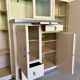 Vintage 1950s painted wooden sideboard – display cabinet, drawers and shelves –