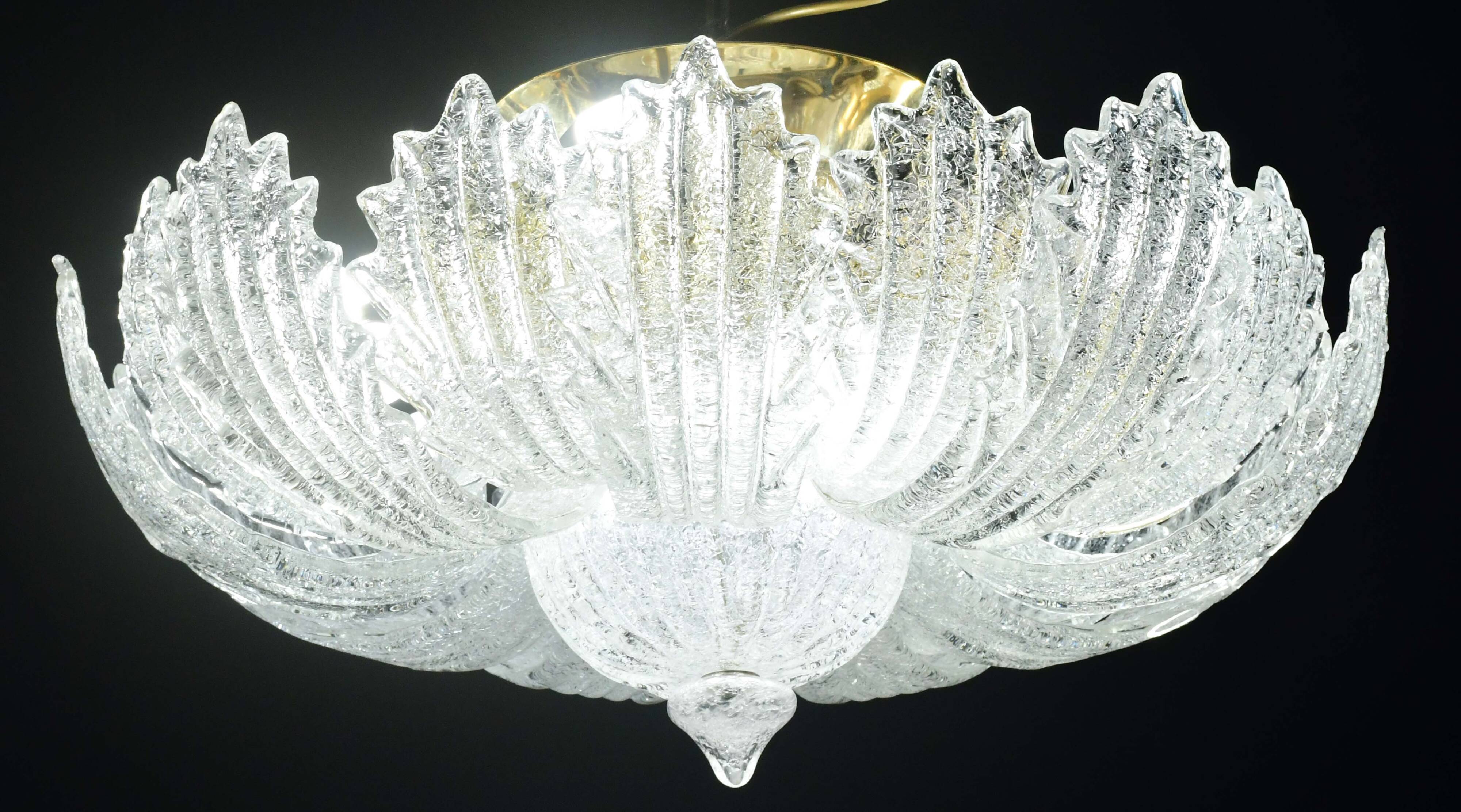 Garda, luxury Italian Murano glass ceiling light or flush mount, 1980s