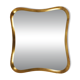Golden wooden mirror in the style of Gio Ponti by Max Welz, Vienna, Austria, 1940s.