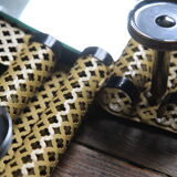 1950s perforated metal coat holder