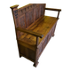 Antique Dutch Oak Hall Bench With Storage Space. Late 19th century.