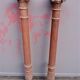 Paire de colonnes corinthiennes H83cm en bois sculpté XIXe.