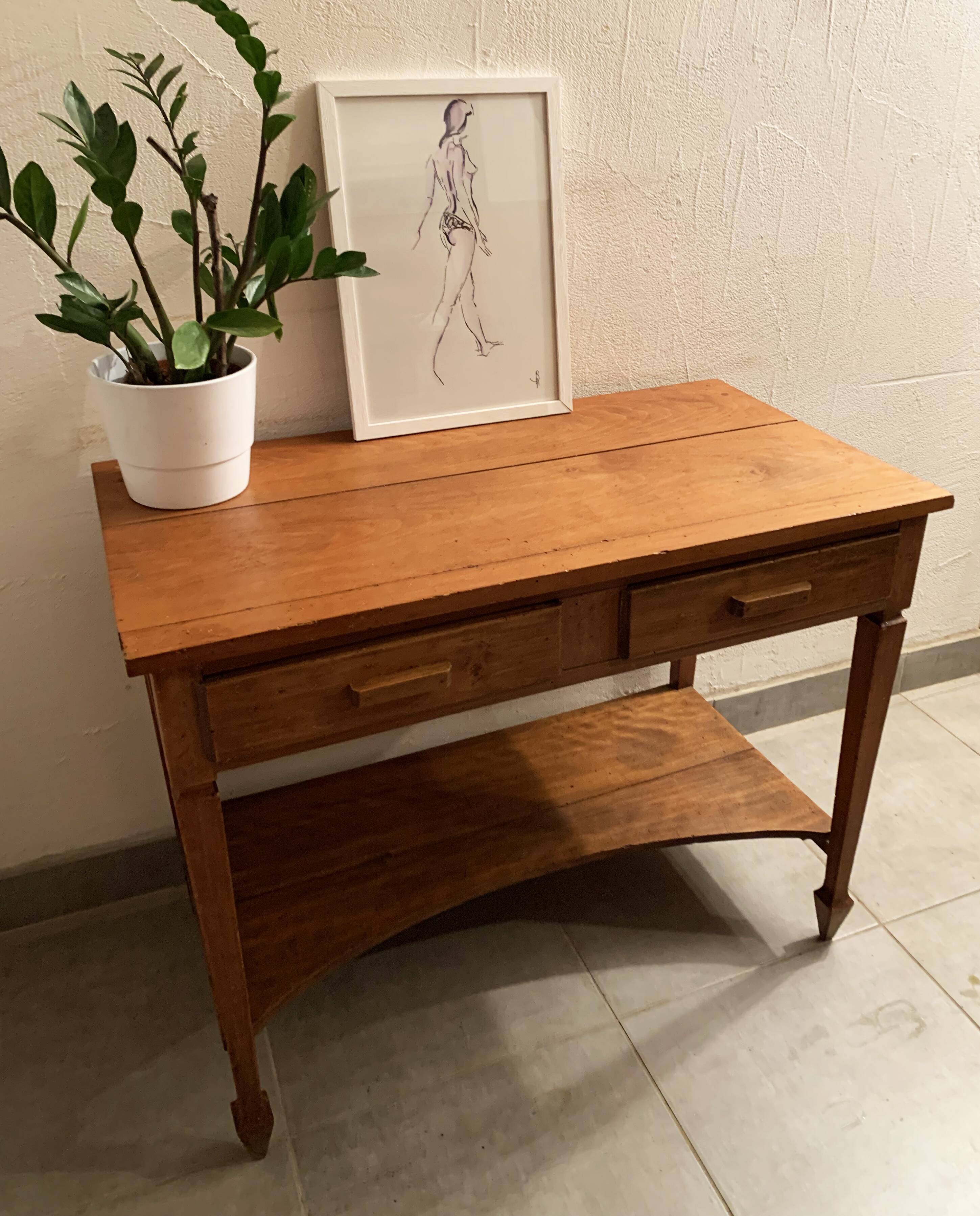 Wooden console 50s-60s