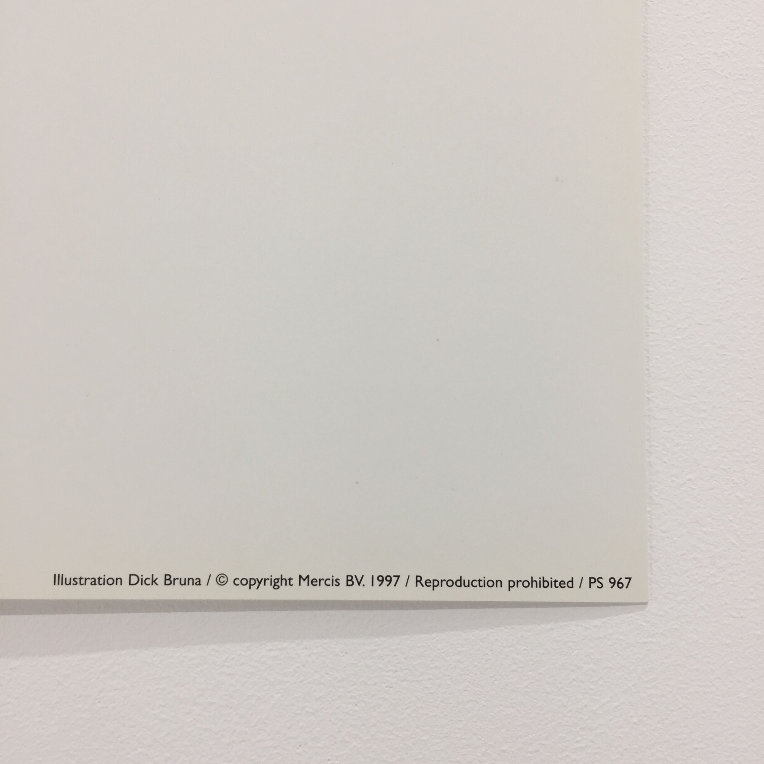 Illustration poster (Miffy - mobile) by Dick BRUNA, 1997.