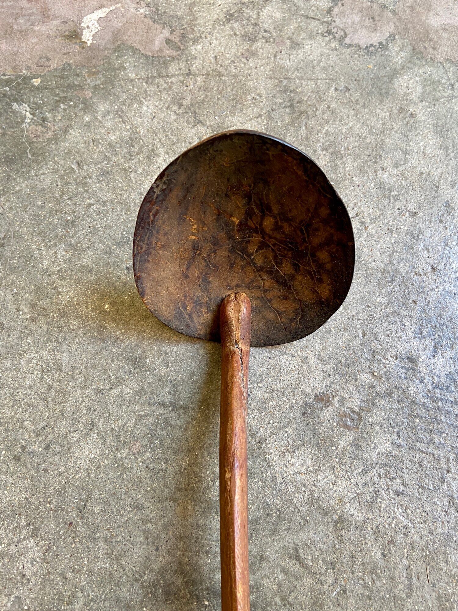 Wooden and coconut ladle