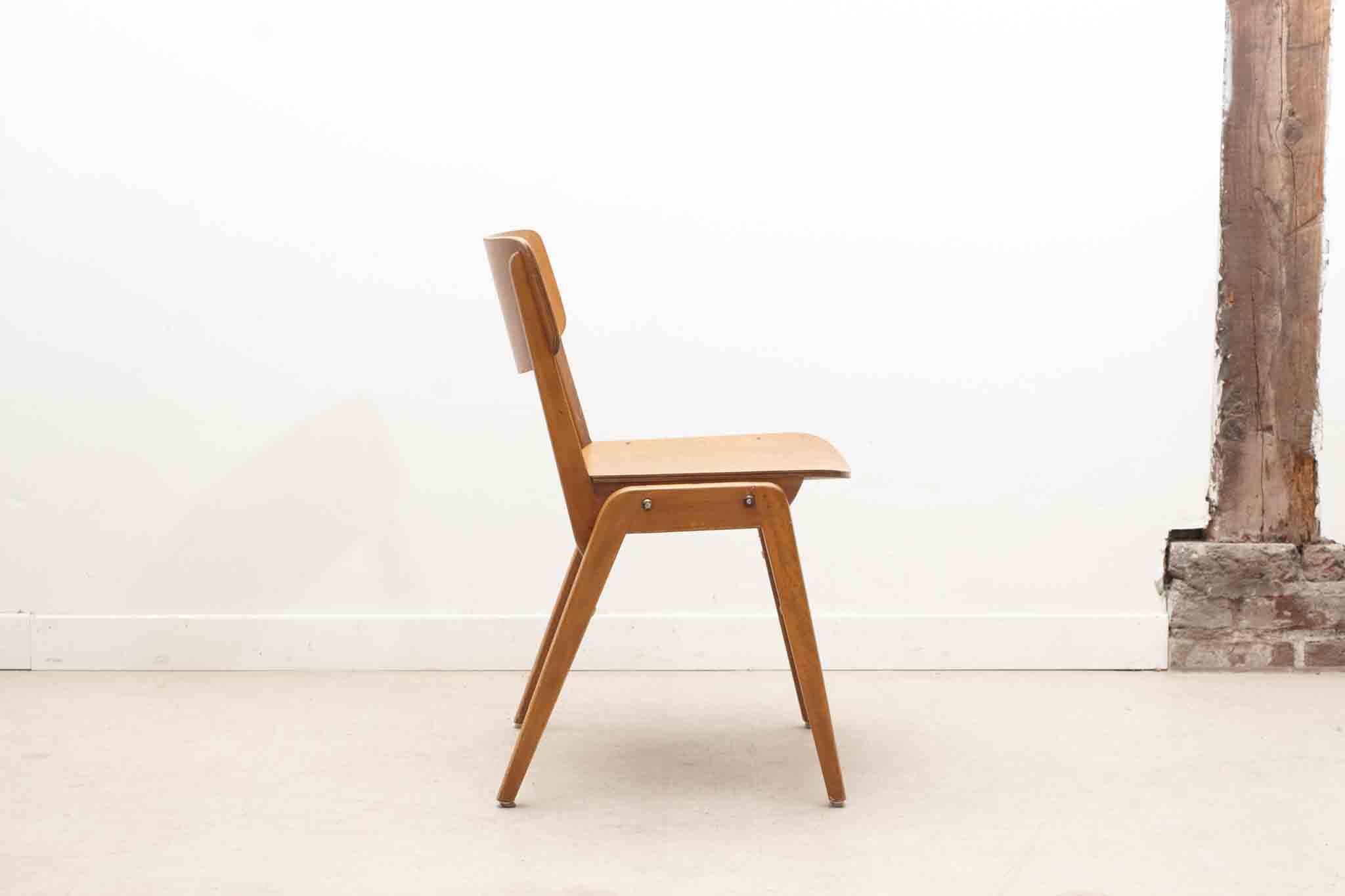 Scandinavian style oak bistro chair
