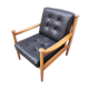 Fauteuil danois en cuir