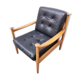Fauteuil danois en cuir
