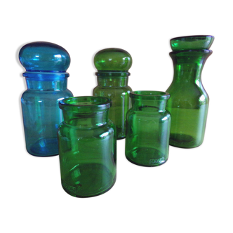Set of 5 glass jars