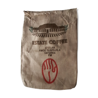 Burlap bag coffee guatemala hacienda
