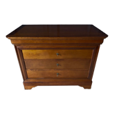 Commode en merisier 3 tiroirs XXe style Louis Philippe