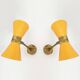 Pair of Italian diabolo wall lights, design 1950.