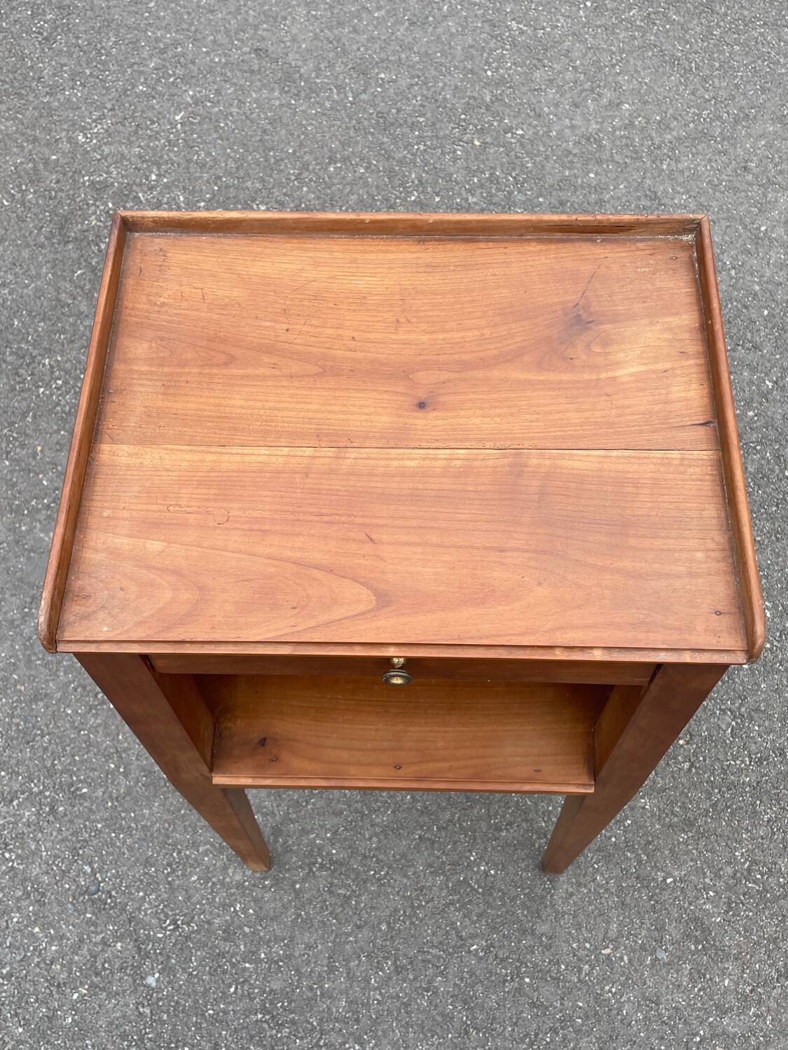 Classic solid wood bedside table