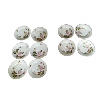 Set of 10 old plates