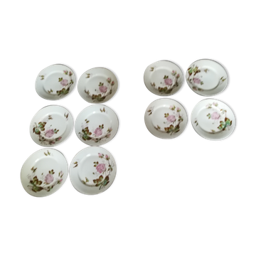 Set of 10 old plates