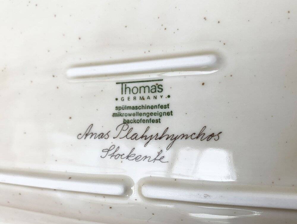 Vintage German ceramic bird plate by Thomas.