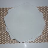 Very large white plates, 3 lots of 2