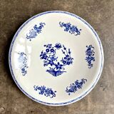 St Amand round hollow dish in blue earthenware