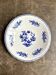 Plat calotte rond creux St Amand en faïence bleue