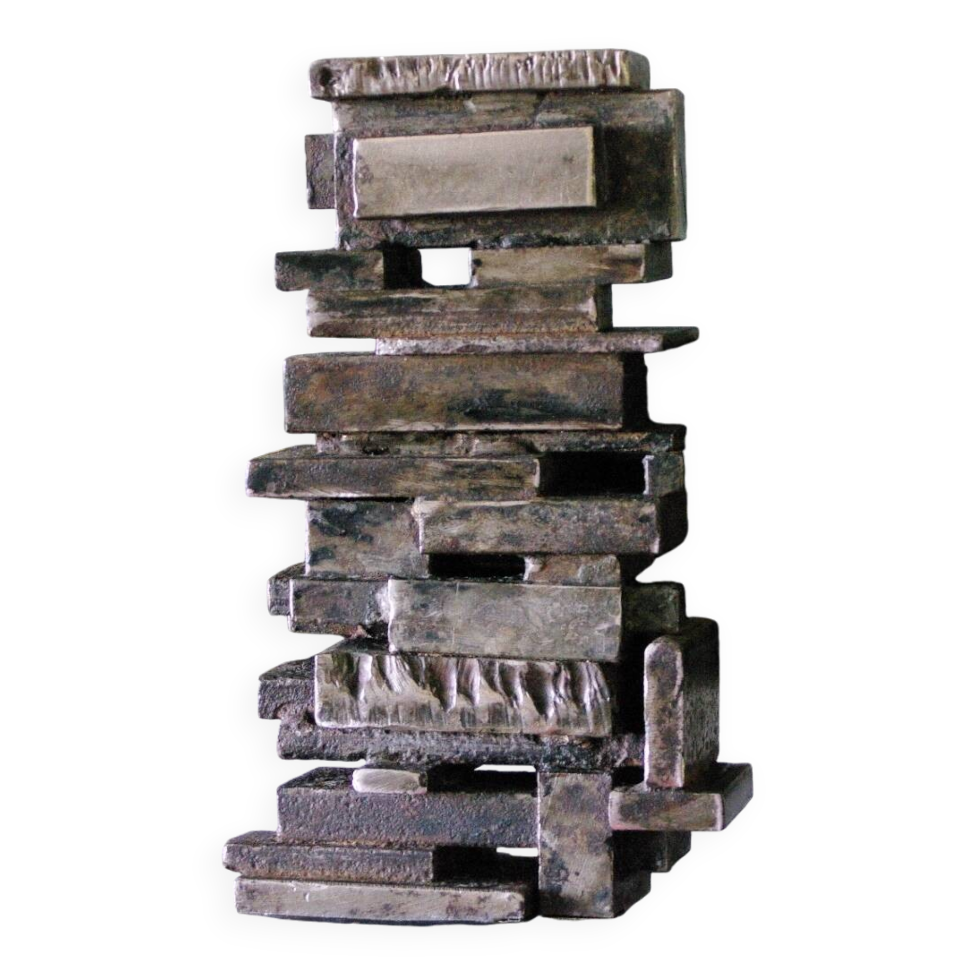 Vintage steel blade sculpture