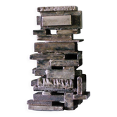 Vintage steel blade sculpture
