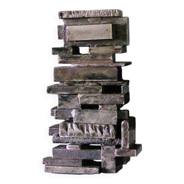 Vintage steel blade sculpture