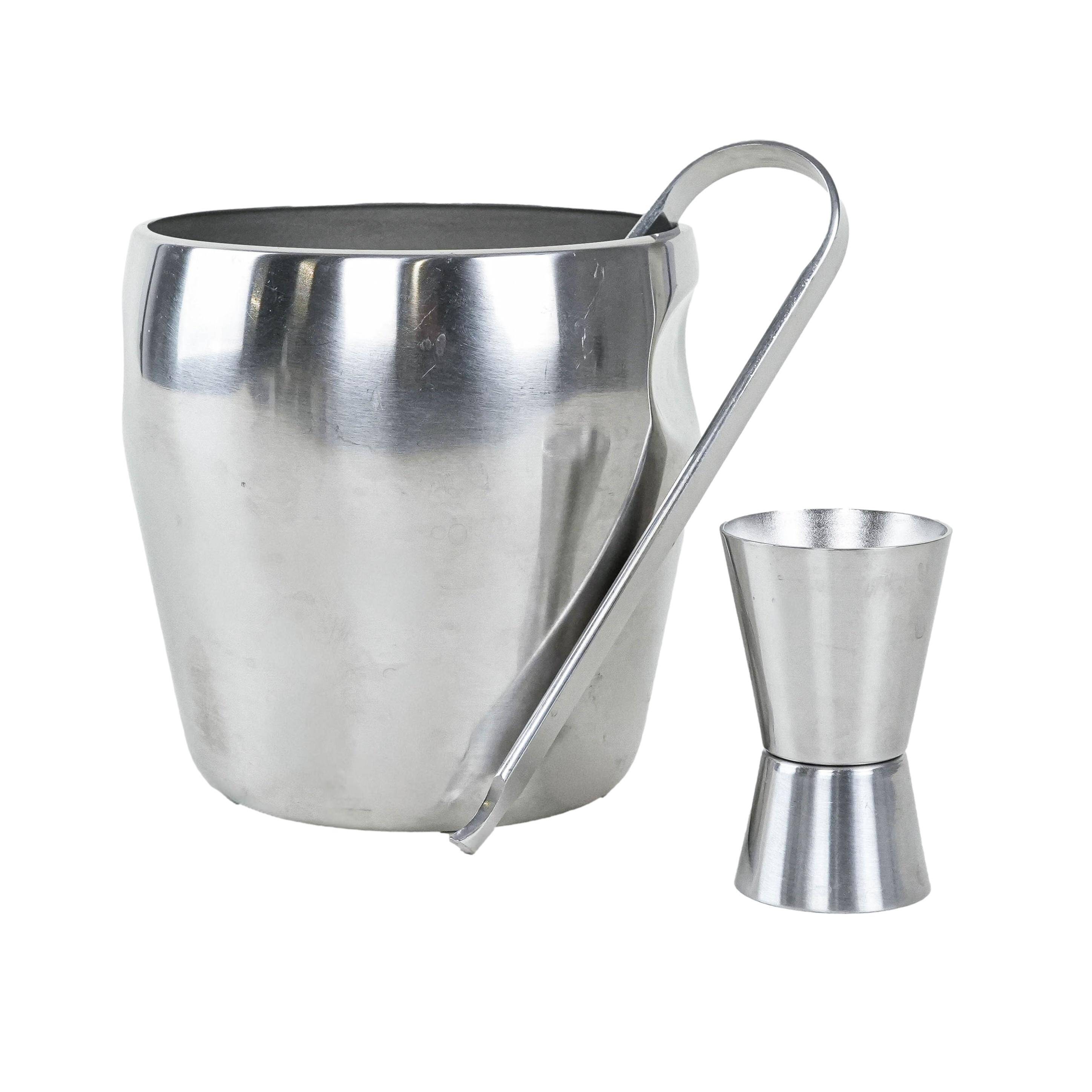 Ice bucket, Italian design, 1970s, manufactured by Alessi